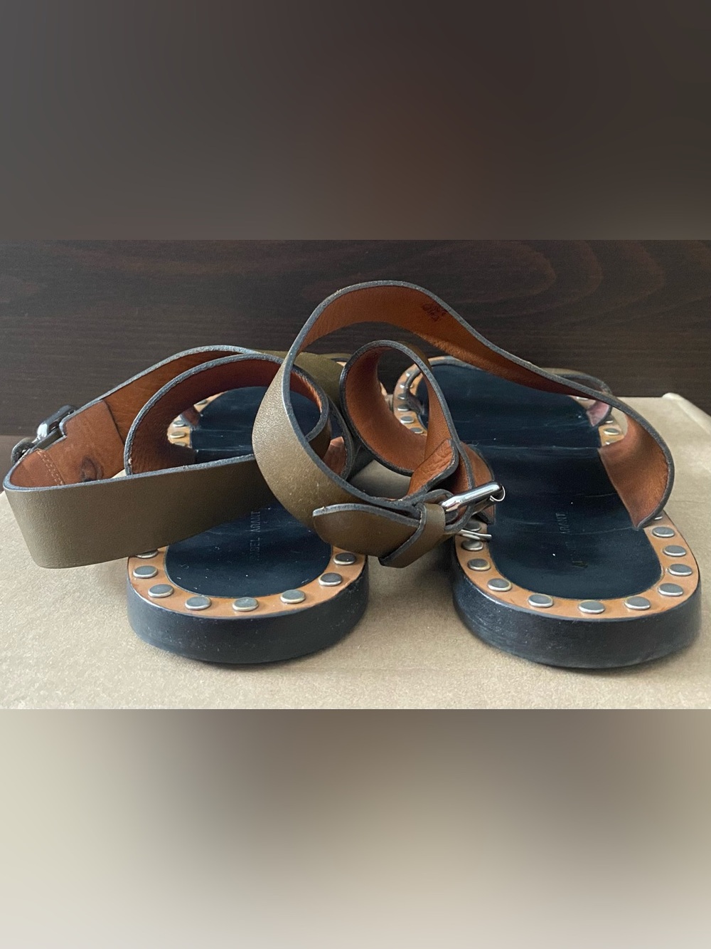 Janis stud-embellished flat sandals - Picture 7 of 9